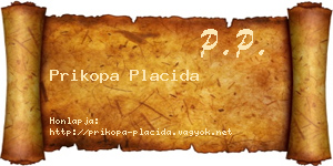 Prikopa Placida névjegykártya
